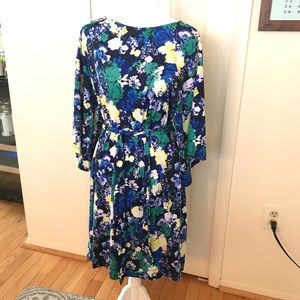 New York & Company Blue Floral Dress, medium